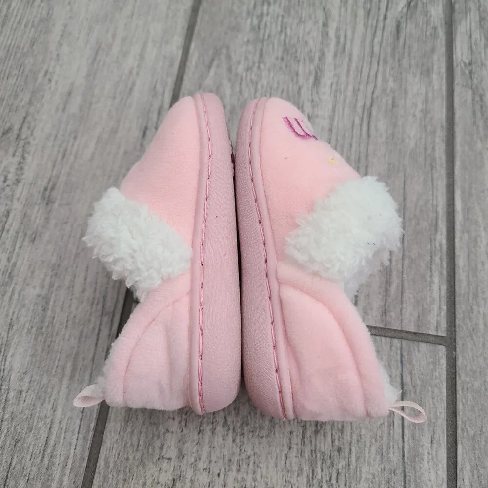 Wonder Nation Baby Girl Pink “Dream Big” Cozy Toddler Slippers Size 4